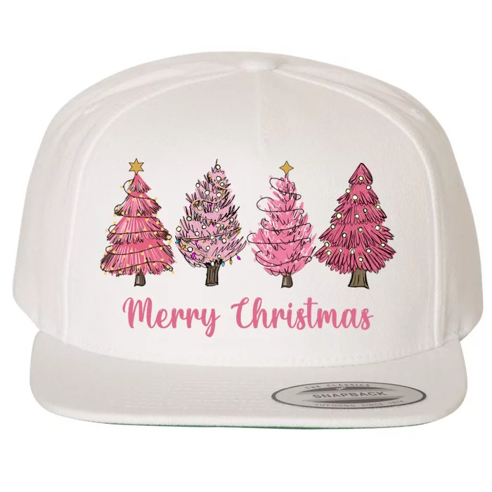 Merry And Bright Christmas Tree Christmas Tree Long Sleeve Wool Snapback Cap