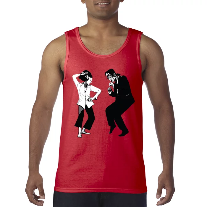 Monster And Bride Dancing Halloween Tank Top