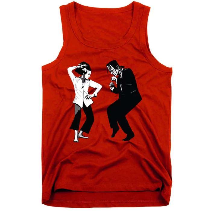 Monster And Bride Dancing Halloween Tank Top