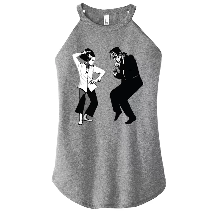 Monster And Bride Dancing Halloween Women’s Perfect Tri Rocker Tank