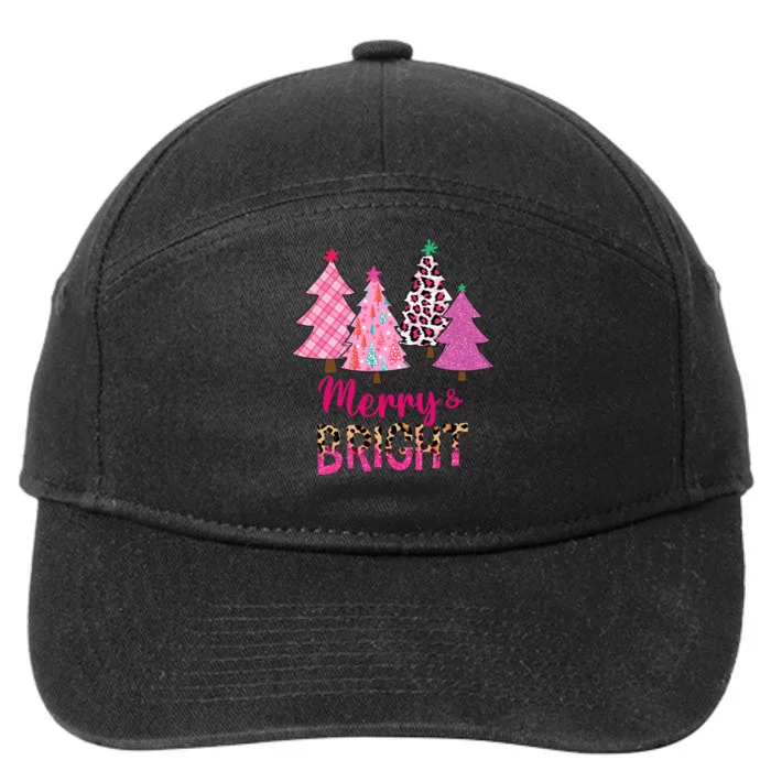 Merry And Bright Christmas Tree Christmas Costume 7-Panel Snapback Hat