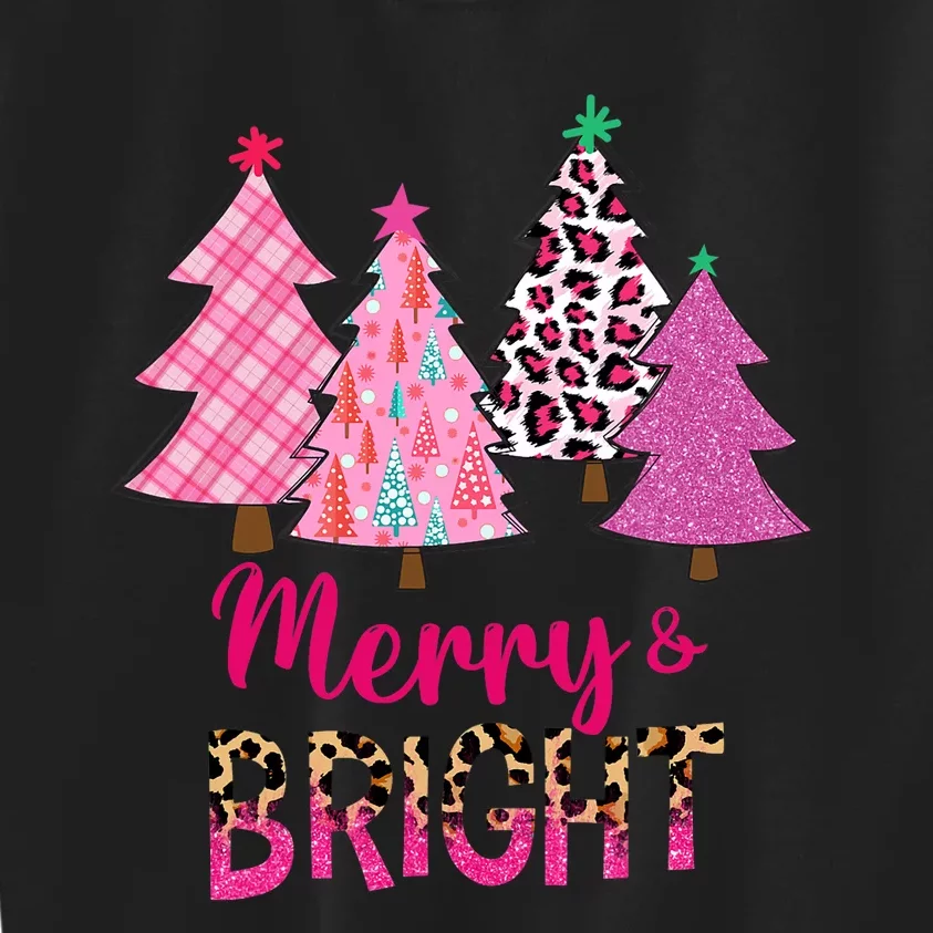 Merry And Bright Christmas Tree Christmas Costume Kids Sweatshirt