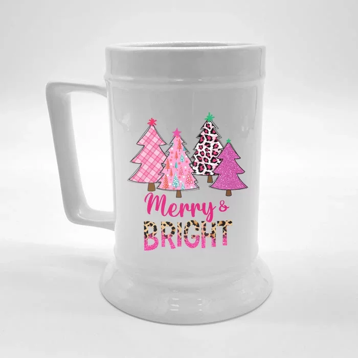 Merry And Bright Christmas Tree Christmas Costume Front & Back Beer Stein