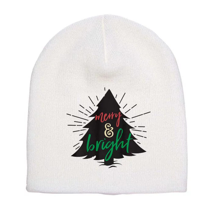 Merry And Bright Christmas Carol Holiday Party Singing Tree Short Acrylic Beanie