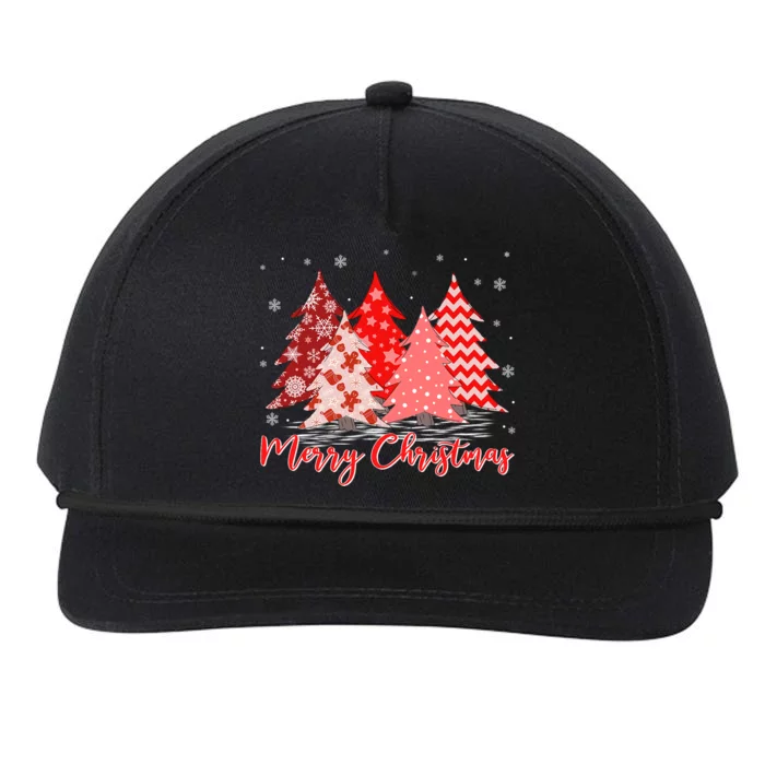 Merry And Bright Red Christmas Tree Red Christmas Costume Snapback Five-Panel Rope Hat