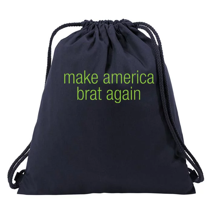 Make America Brat Again Kamala 2024 Trump Parody Drawstring Bag