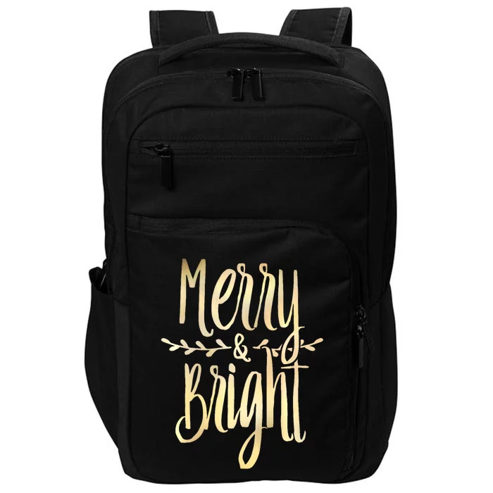 Merry And Bright Christmas Gifts Xmas Tree Premium Impact Tech Backpack