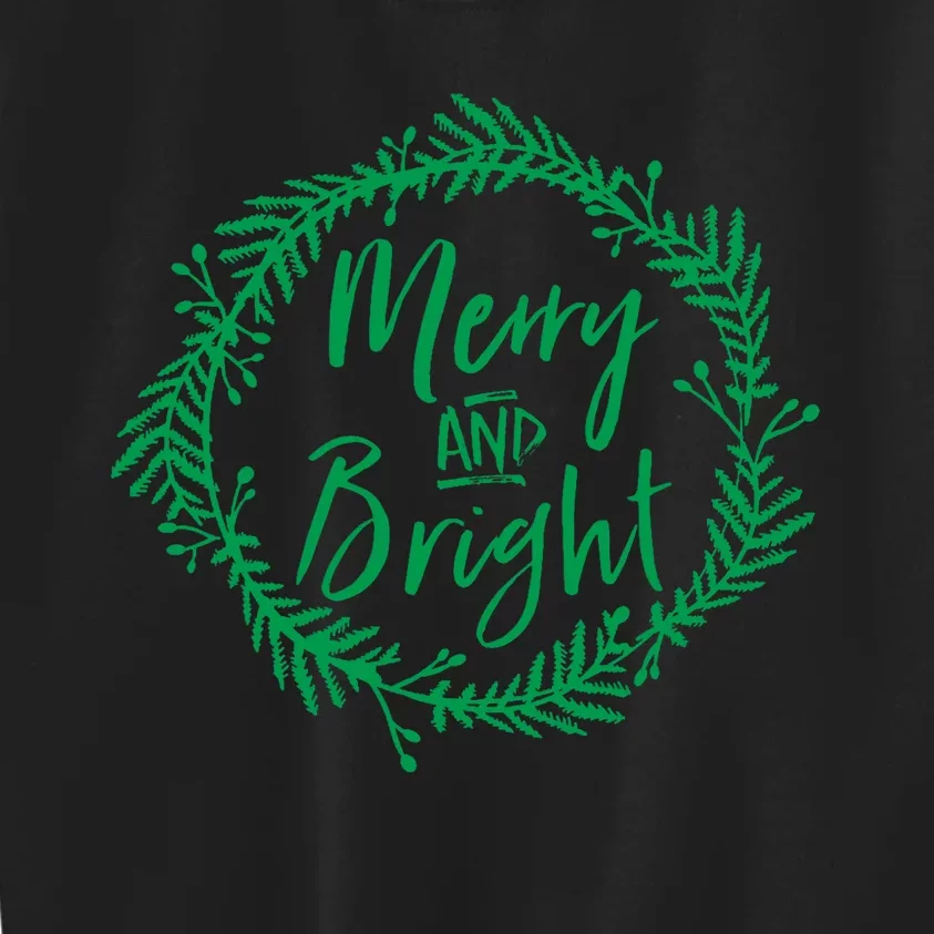 Merry And Bright Christmas Holiday Cheer Party Jesus Kids Sweatshirt