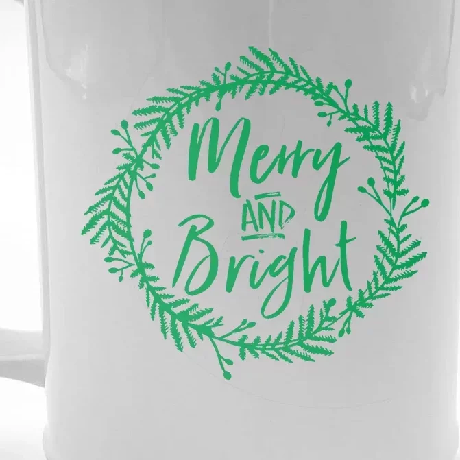 Merry And Bright Christmas Holiday Cheer Party Jesus Front & Back Beer Stein