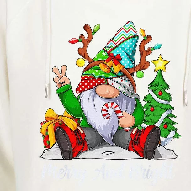 Merry And Bright Christmas Gnome Family Pajamas Matching Womens Funnel Neck Pullover Hood