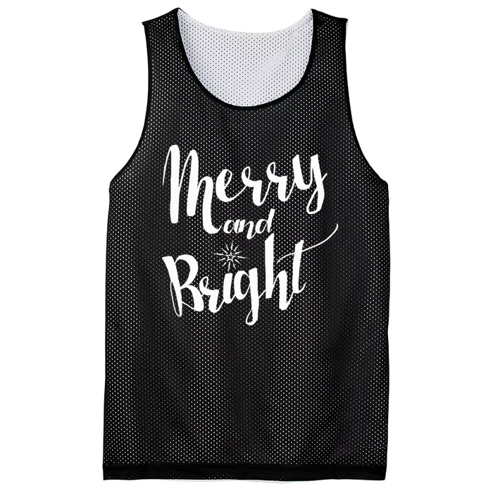 Merry And Bright For Christmas Carolling Mesh Reversible Basketball Jersey Tank