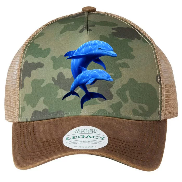 Mama And Baby Dolphin Legacy Tie Dye Trucker Hat