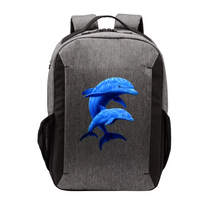 Mama And Baby Dolphin Vector Backpack