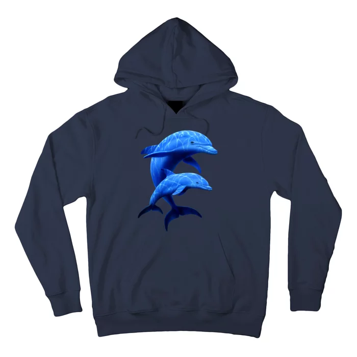 Mama And Baby Dolphin Hoodie