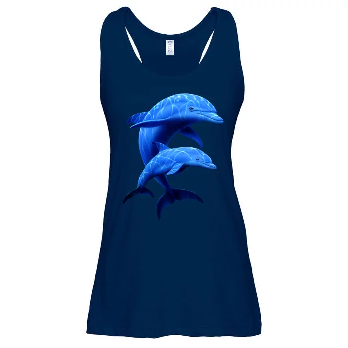 Mama And Baby Dolphin Ladies Essential Flowy Tank