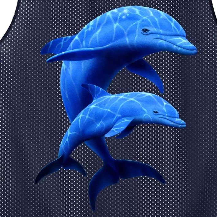 Mama And Baby Dolphin Mesh Reversible Basketball Jersey Tank