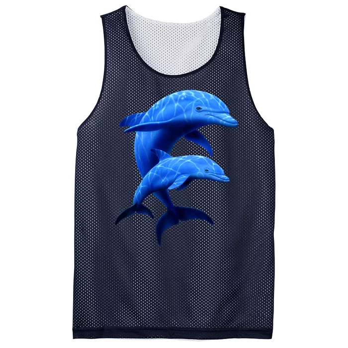 Mama And Baby Dolphin Mesh Reversible Basketball Jersey Tank