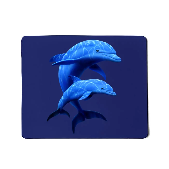 Mama And Baby Dolphin Mousepad