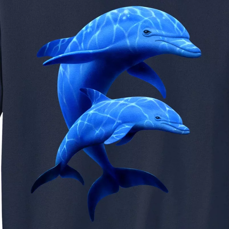 Mama And Baby Dolphin Tall Sweatshirt