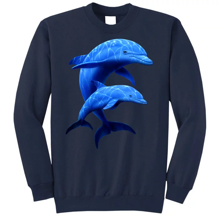 Mama And Baby Dolphin Tall Sweatshirt