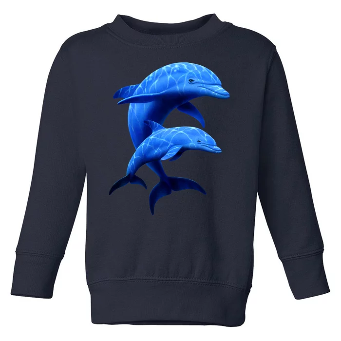 Mama And Baby Dolphin Toddler Sweatshirt