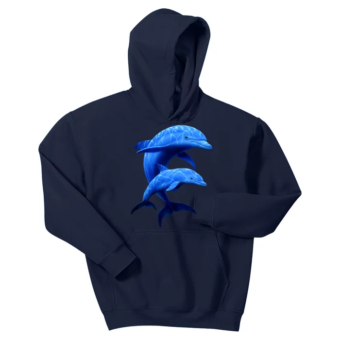 Mama And Baby Dolphin Kids Hoodie