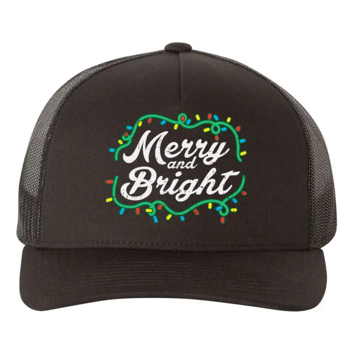 Merry And Bright Christmas Lights Cute Xmas Yupoong Adult 5-Panel Trucker Hat