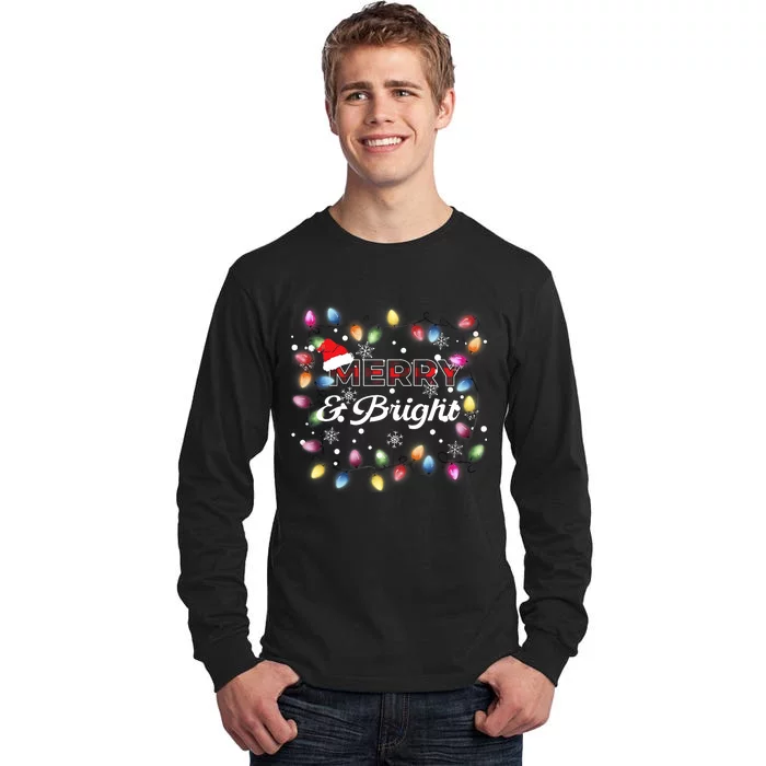 Merry And Bright Christmas Lights Family Festive Tall Long Sleeve T-Shirt