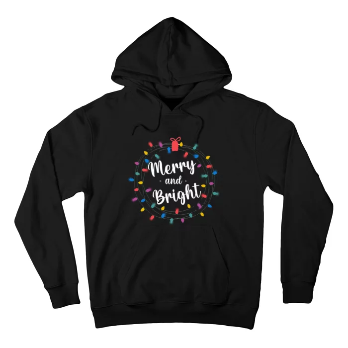 Merry And Bright Christmas Lights Family Matching Pajamas Long Sleeve Hoodie