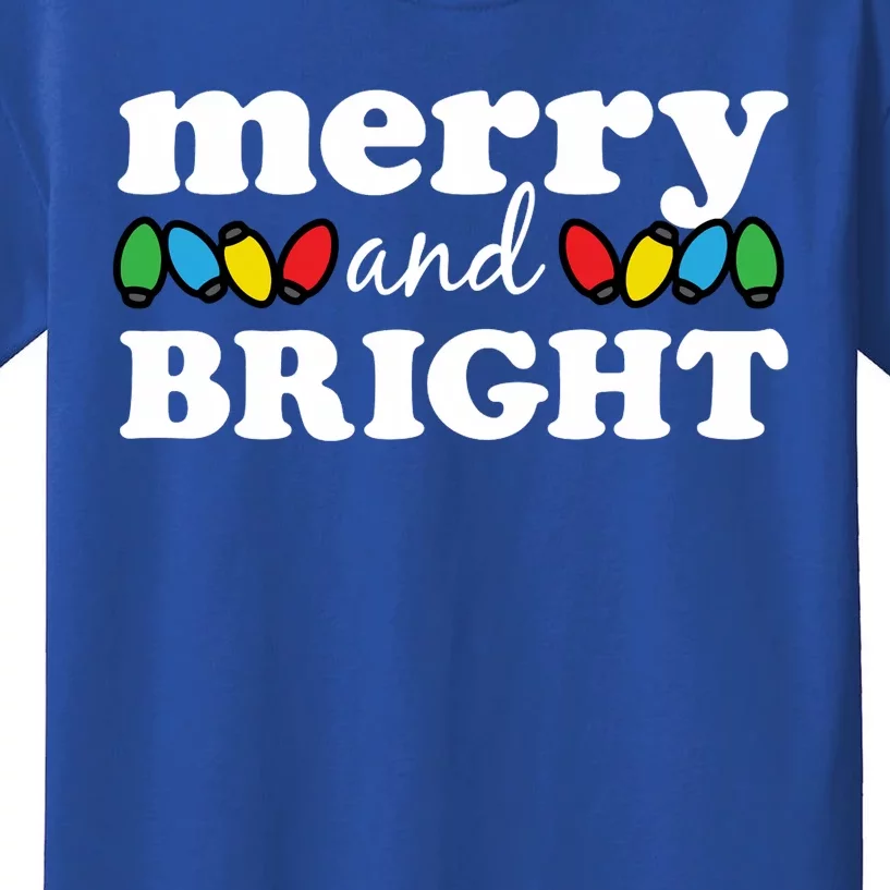 Merry And Bright Christmas Lights Hoodie Kids T-Shirt