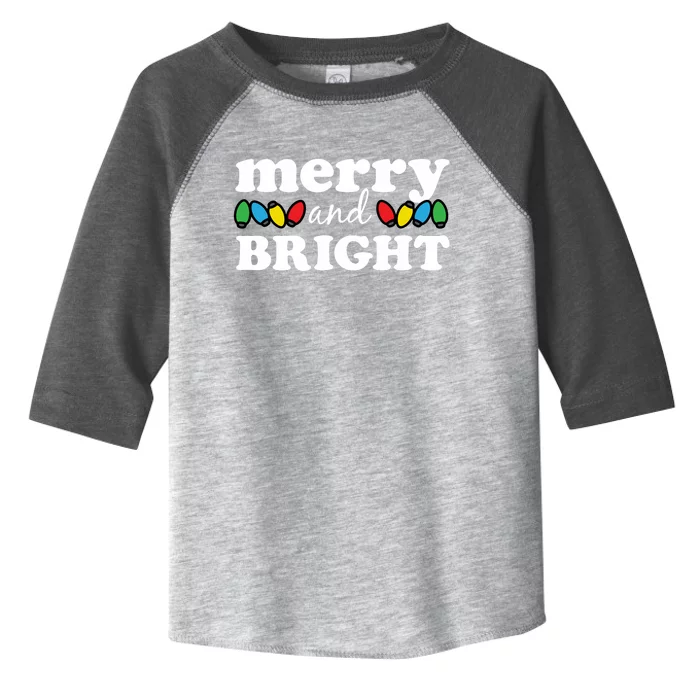 Merry And Bright Christmas Lights Hoodie Toddler Fine Jersey T-Shirt