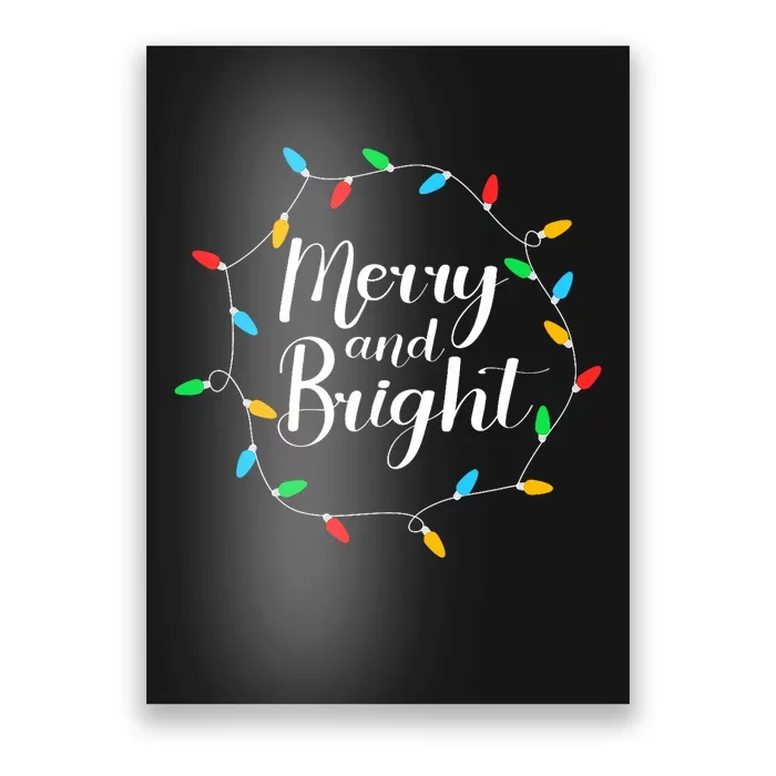 Merry And Bright Christmas Lights Poster