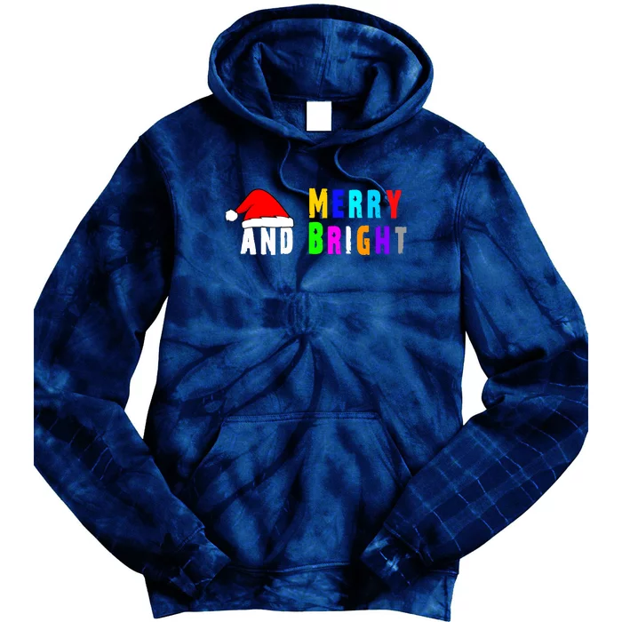 Merry And Bright Tie Dye Hoodie