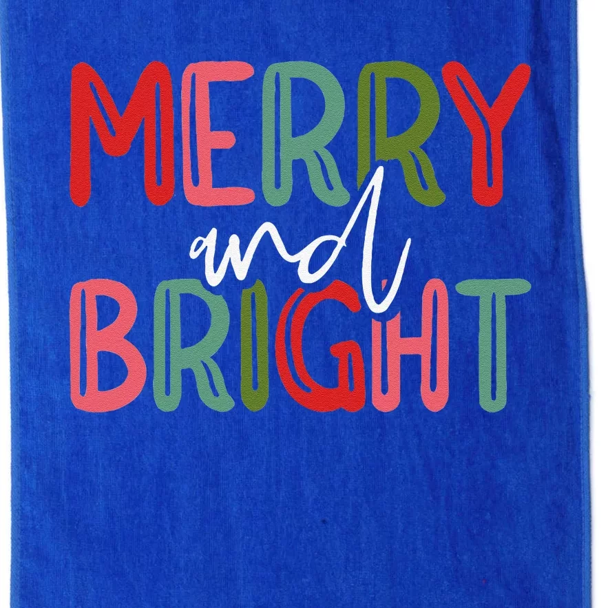 Merry And Bright Christmas Pajama Cute XMas Holiday Platinum Collection Golf Towel