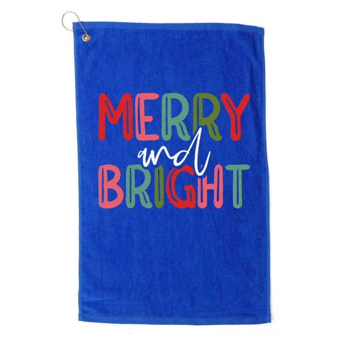 Merry And Bright Christmas Pajama Cute XMas Holiday Platinum Collection Golf Towel