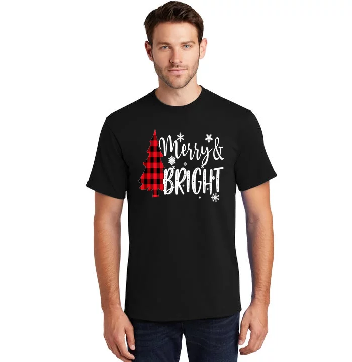 Merry And Bright Christmas Long Sleeve Tall T-Shirt