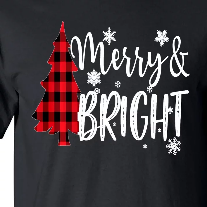 Merry And Bright Christmas Long Sleeve Tall T-Shirt