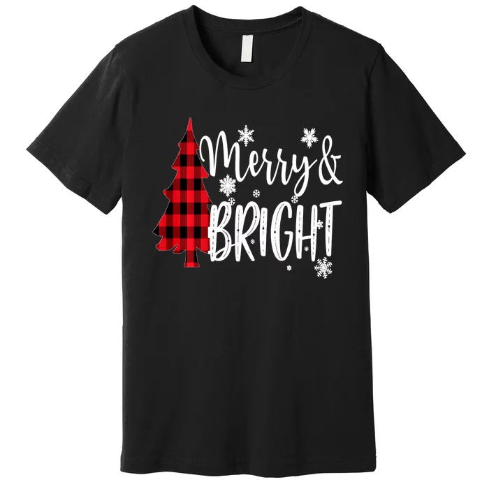 Merry And Bright Christmas Long Sleeve Premium T-Shirt