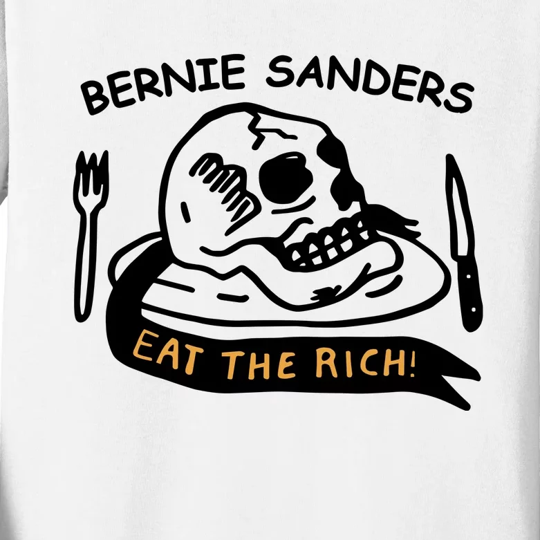 Max Azzarello Bernie Sanders Eat The Rich Kids Long Sleeve Shirt