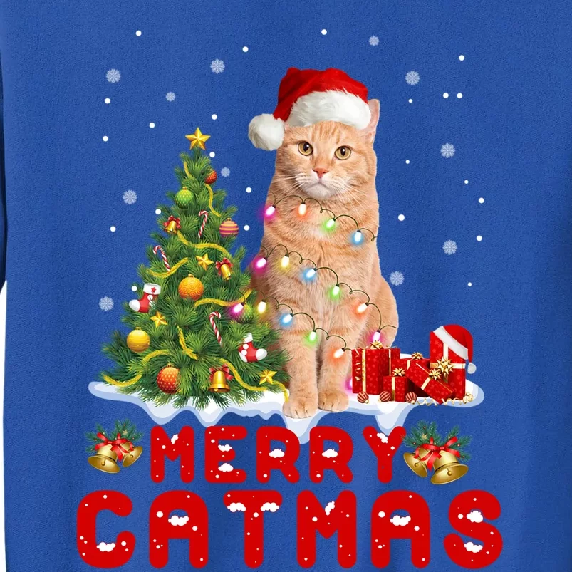 Meowy And Bright Merry Catmas Matching Pajamas Happy Family Great Gift Tall Sweatshirt