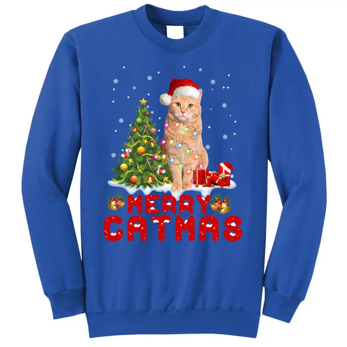 Meowy And Bright Merry Catmas Matching Pajamas Happy Family Great Gift Tall Sweatshirt