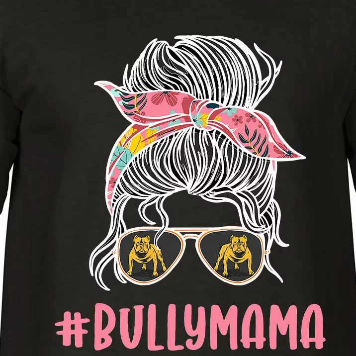 Mama American Bully Mom Messy Bun Mother's day Comfort Colors T-Shirt