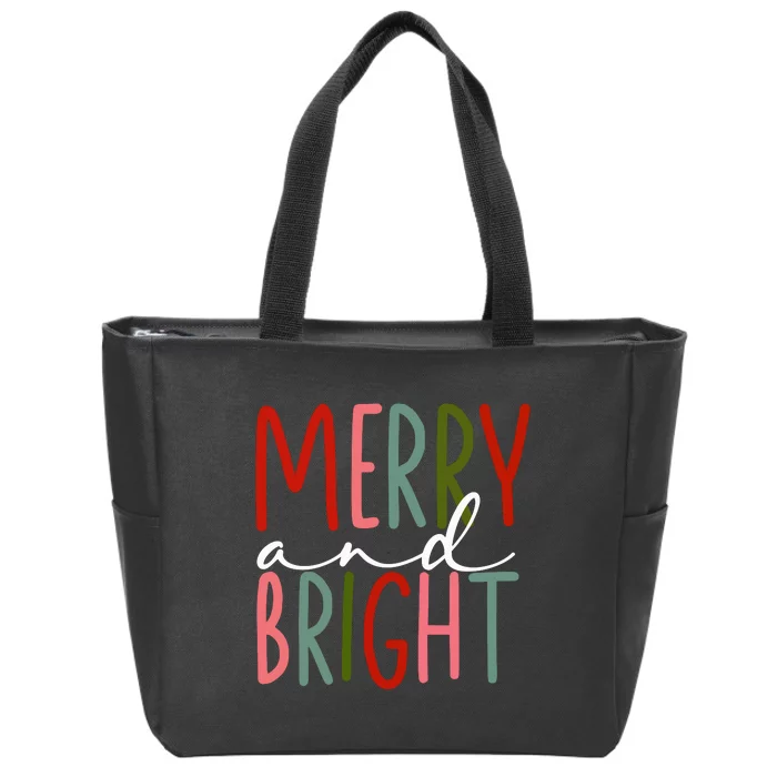 Merry And Bright Zip Tote Bag