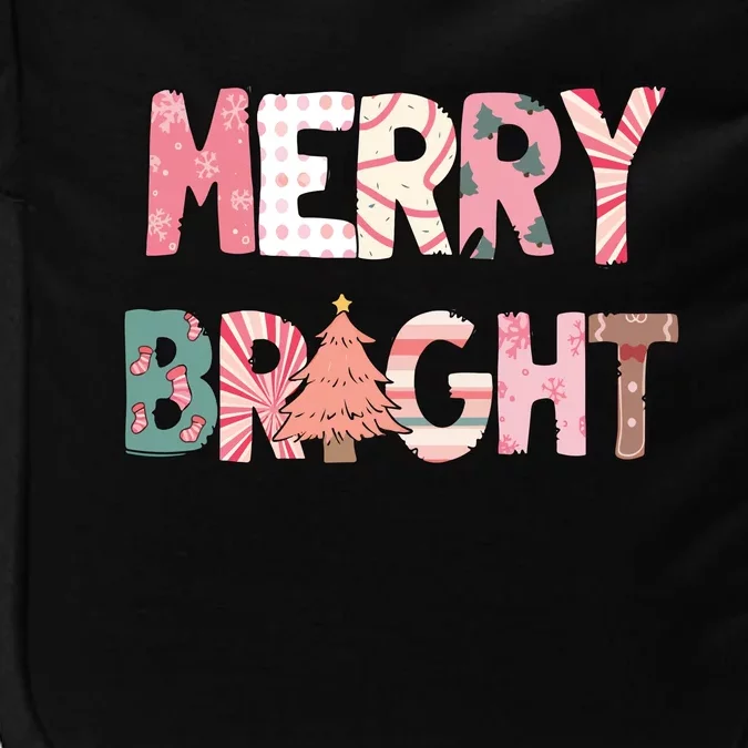 Merry And Bright Pink Christmas Impact Tech Backpack