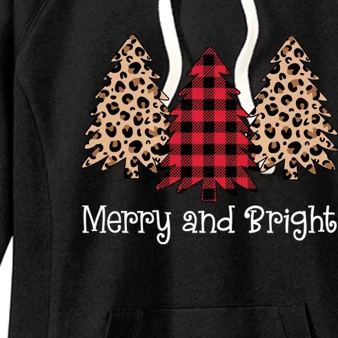 Merry And Bright Trees Women's Fleece Hoodie