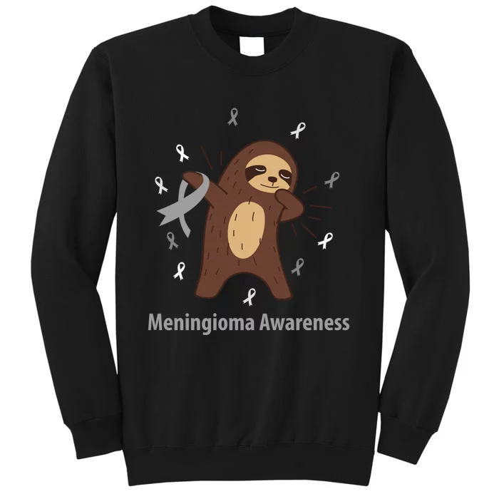 Meningioma Awareness Brain Cancer Related Sloth Ribbon Gift Sweatshirt