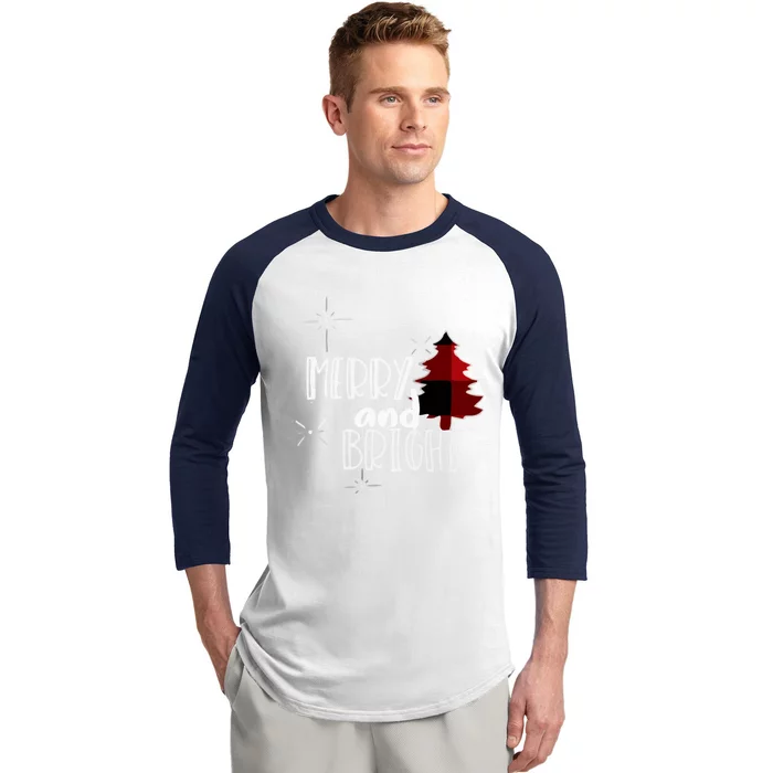 Merry And Bright Amazing Xmas | Funny Christmas Baseball Sleeve Shirt