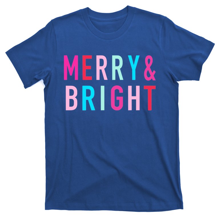 Merry And Bright Christmas Cool Gift T-Shirt