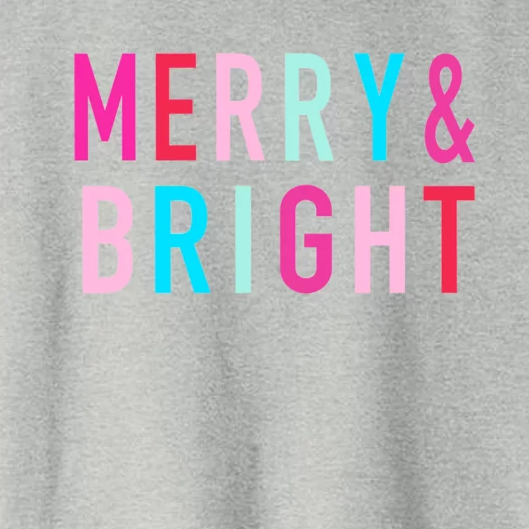 Merry And Bright Christmas Cool Gift Women's Crop Top Tee