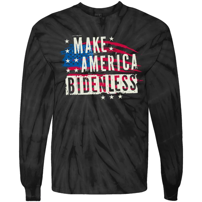 Make America Bidenless Tie-Dye Long Sleeve Shirt